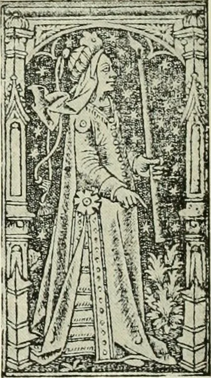 An illustration from L'art religieux de la fin du Moyen Age en France : étude sur l'iconographie du Moyen Age et sur ses sources d'inspiration, 1922, leaf 287