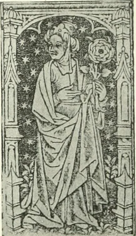 An illustration from L'art religieux de la fin du Moyen Age en France : étude sur l'iconographie du Moyen Age et sur ses sources d'inspiration, 1922, leaf 288