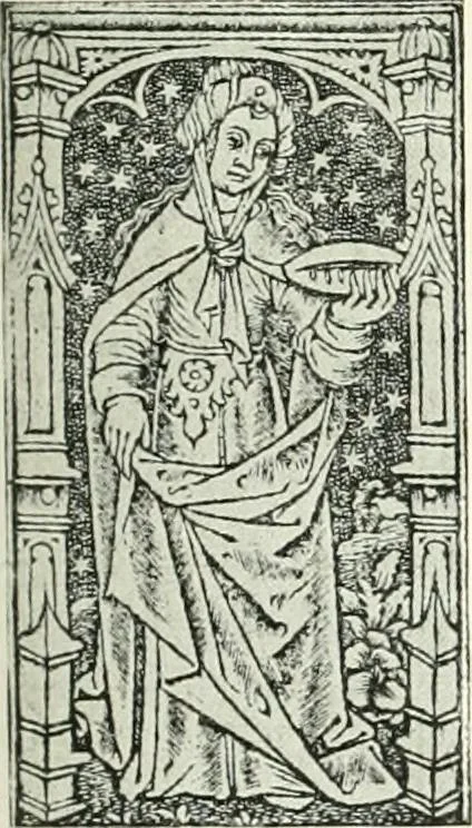 An illustration from L'art religieux de la fin du Moyen Age en France : étude sur l'iconographie du Moyen Age et sur ses sources d'inspiration, 1922, leaf 288