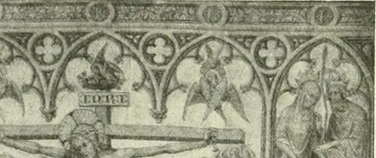 An illustration from L'art religieux de la fin du Moyen Age en France : étude sur l'iconographie du Moyen Age et sur ses sources d'inspiration, 1922, leaf 29