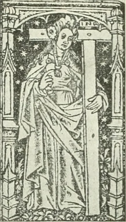 An illustration from L'art religieux de la fin du Moyen Age en France : étude sur l'iconographie du Moyen Age et sur ses sources d'inspiration, 1922, leaf 292