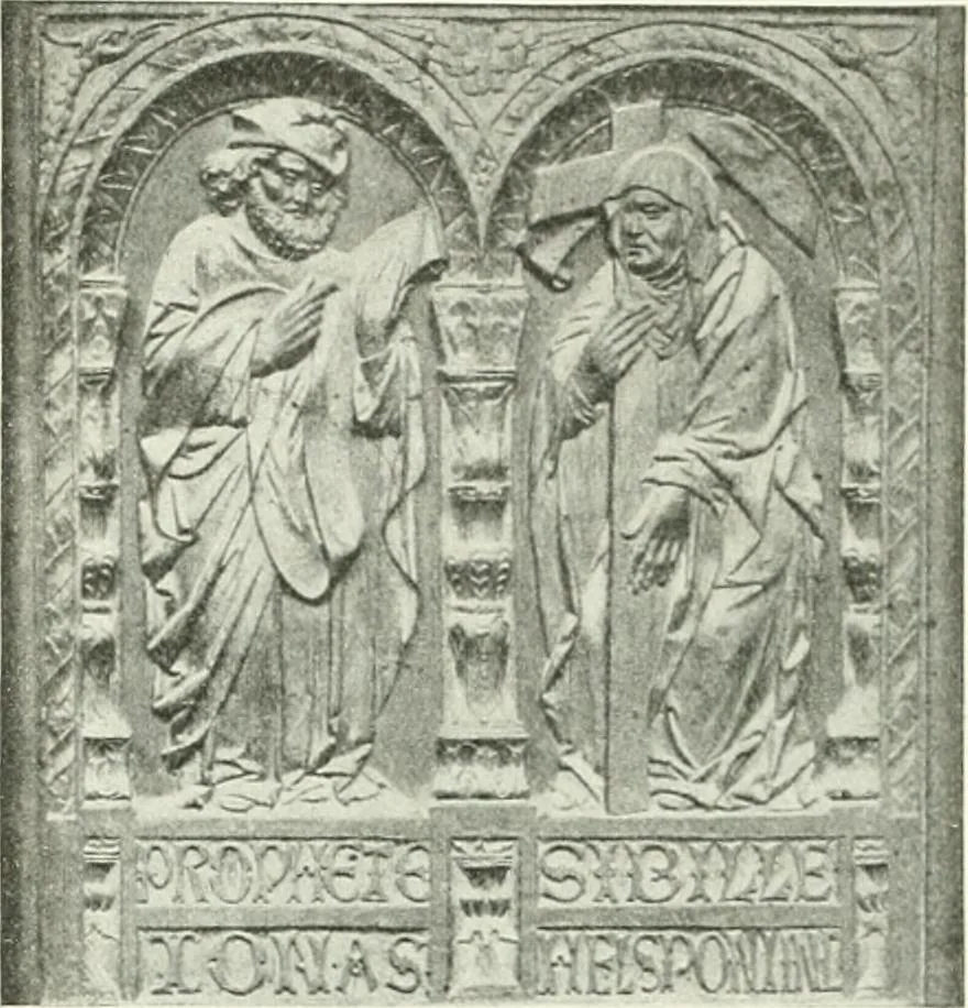 An illustration from L'art religieux de la fin du Moyen Age en France : étude sur l'iconographie du Moyen Age et sur ses sources d'inspiration, 1922, leaf 294