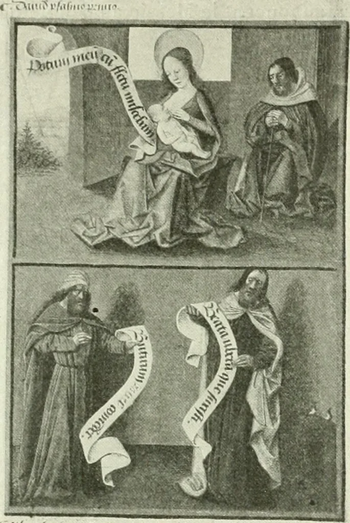 An illustration from L'art religieux de la fin du Moyen Age en France : étude sur l'iconographie du Moyen Age et sur ses sources d'inspiration, 1922, leaf 295