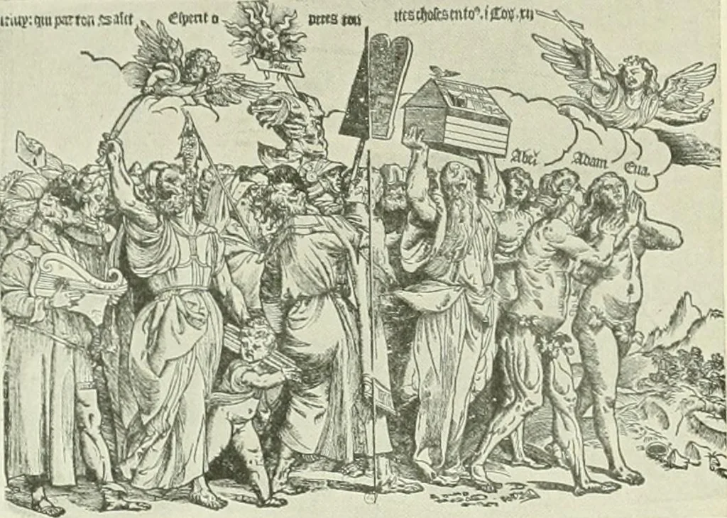An illustration from L'art religieux de la fin du Moyen Age en France : étude sur l'iconographie du Moyen Age et sur ses sources d'inspiration, 1922, leaf 299
