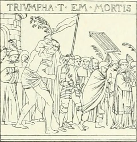 An illustration from L'art religieux de la fin du Moyen Age en France : étude sur l'iconographie du Moyen Age et sur ses sources d'inspiration, 1922, leaf 300