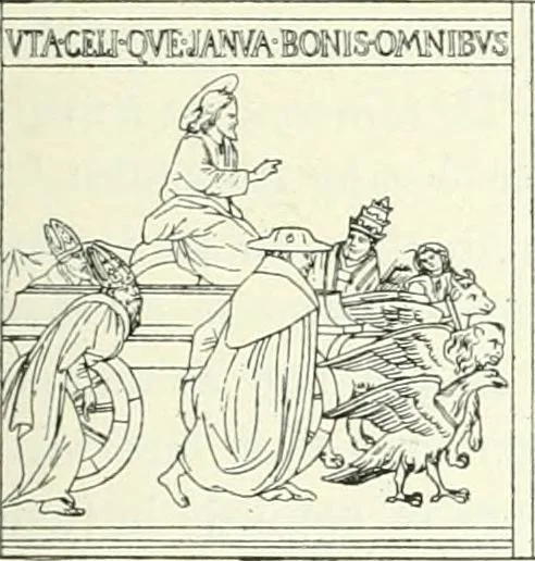 An illustration from L'art religieux de la fin du Moyen Age en France : étude sur l'iconographie du Moyen Age et sur ses sources d'inspiration, 1922, leaf 300