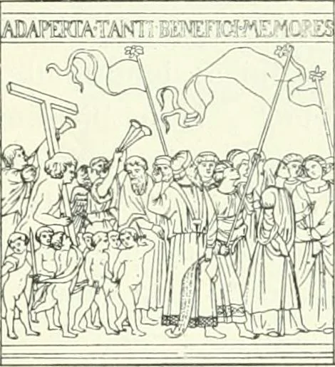 An illustration from L'art religieux de la fin du Moyen Age en France : étude sur l'iconographie du Moyen Age et sur ses sources d'inspiration, 1922, leaf 300