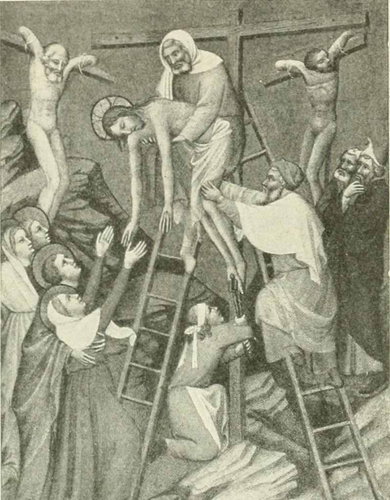 An illustration from L'art religieux de la fin du Moyen Age en France : étude sur l'iconographie du Moyen Age et sur ses sources d'inspiration, 1922, leaf 31
