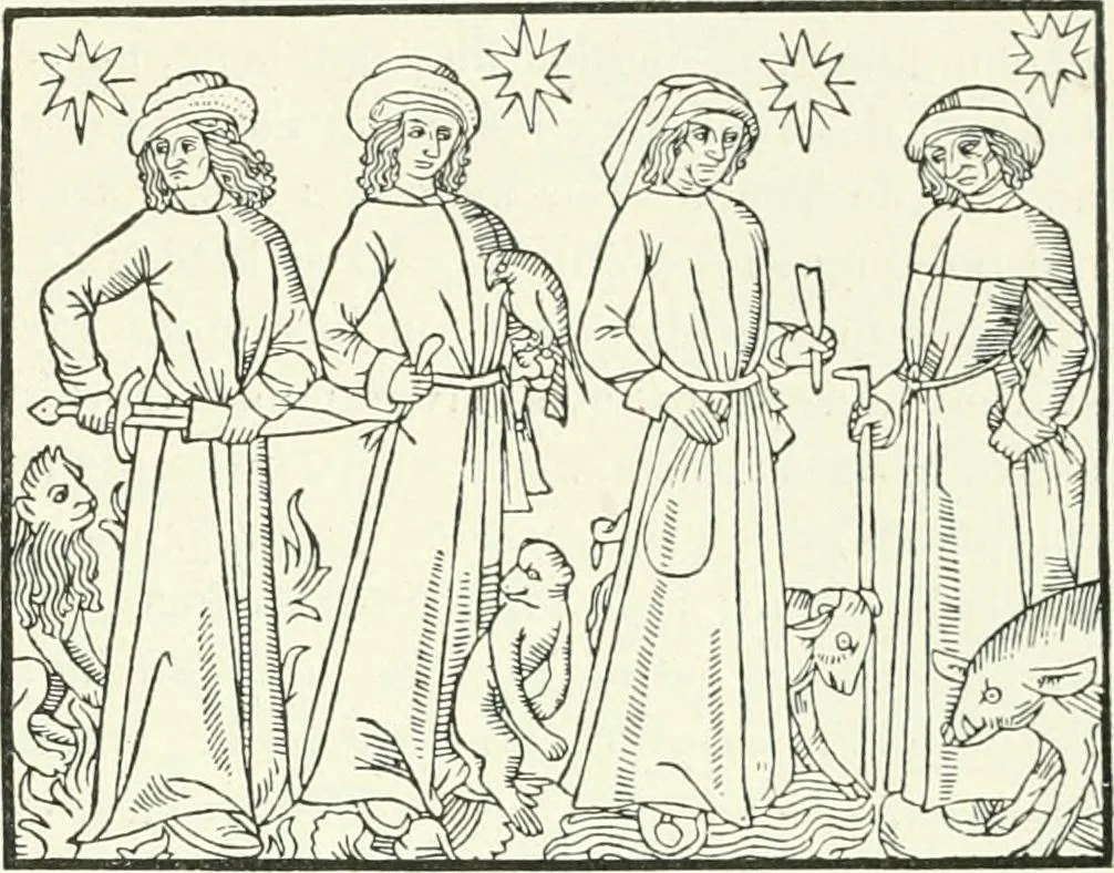 An illustration from L'art religieux de la fin du Moyen Age en France : étude sur l'iconographie du Moyen Age et sur ses sources d'inspiration, 1922, leaf 316
