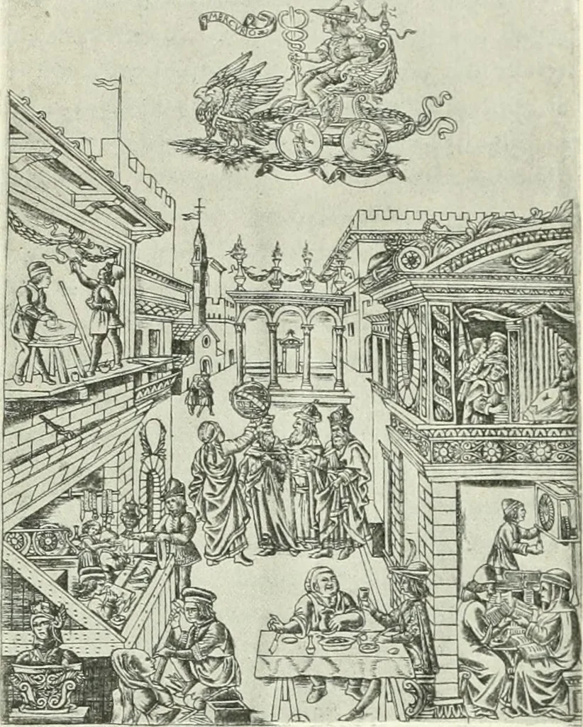 An illustration from L'art religieux de la fin du Moyen Age en France : étude sur l'iconographie du Moyen Age et sur ses sources d'inspiration, 1922, leaf 318