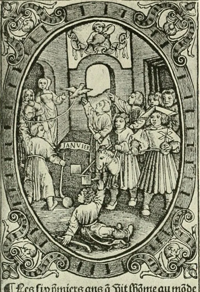 An illustration from L'art religieux de la fin du Moyen Age en France : étude sur l'iconographie du Moyen Age et sur ses sources d'inspiration, 1922, leaf 321