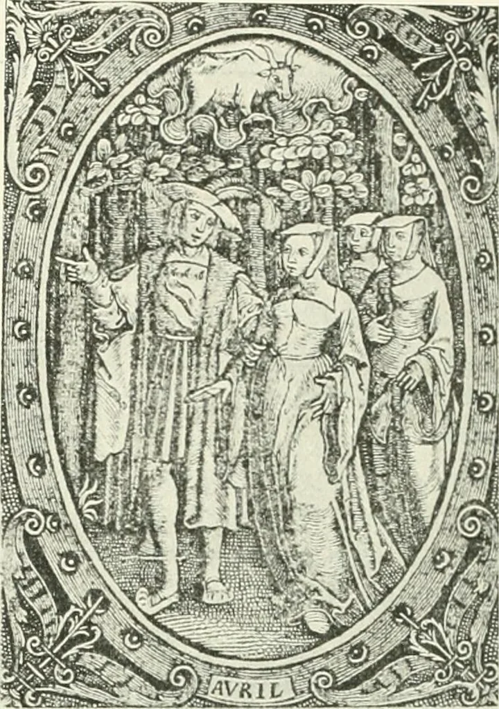 An illustration from L'art religieux de la fin du Moyen Age en France : étude sur l'iconographie du Moyen Age et sur ses sources d'inspiration, 1922, leaf 322