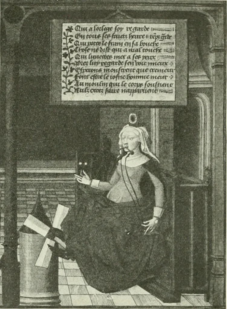 An illustration from L'art religieux de la fin du Moyen Age en France : étude sur l'iconographie du Moyen Age et sur ses sources d'inspiration, 1922, leaf 330