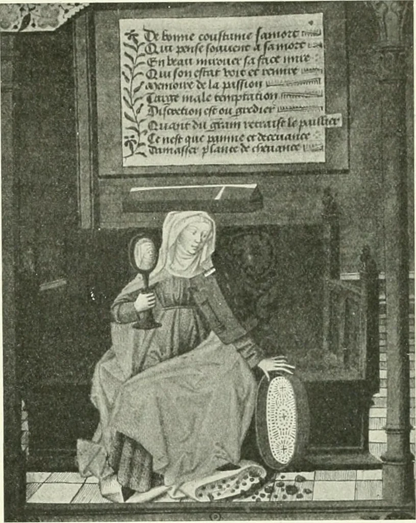 An illustration from L'art religieux de la fin du Moyen Age en France : étude sur l'iconographie du Moyen Age et sur ses sources d'inspiration, 1922, leaf 332