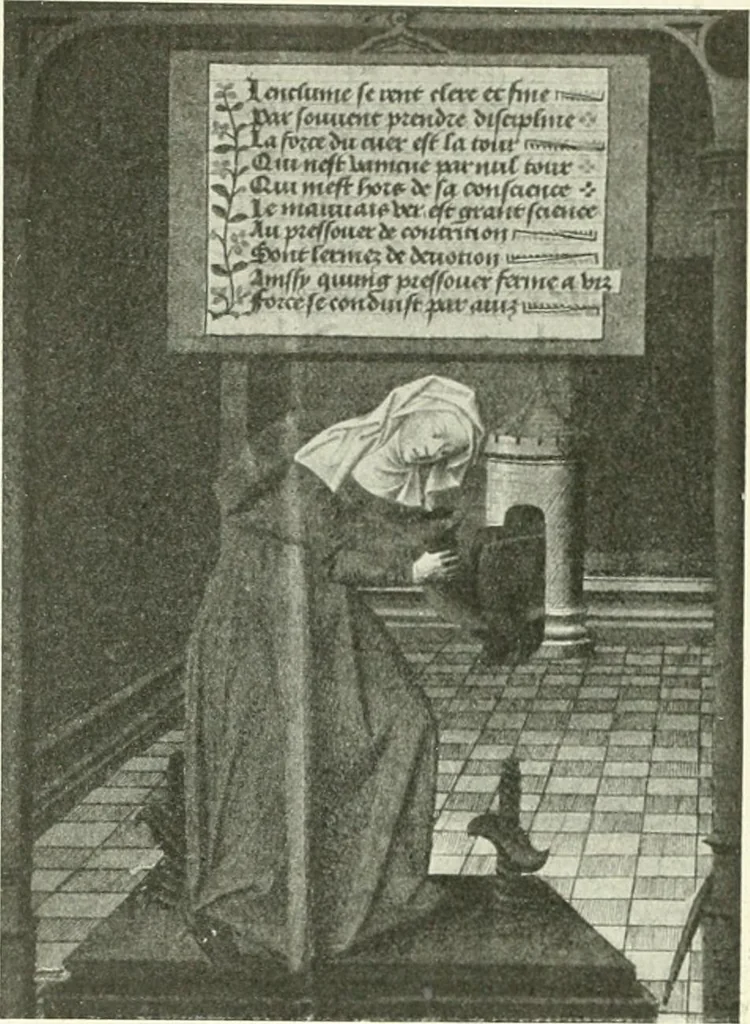 An illustration from L'art religieux de la fin du Moyen Age en France : étude sur l'iconographie du Moyen Age et sur ses sources d'inspiration, 1922, leaf 334