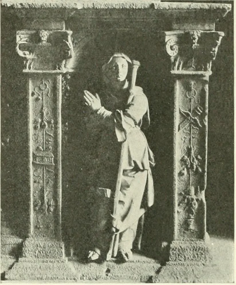 An illustration from L'art religieux de la fin du Moyen Age en France : étude sur l'iconographie du Moyen Age et sur ses sources d'inspiration, 1922, leaf 344