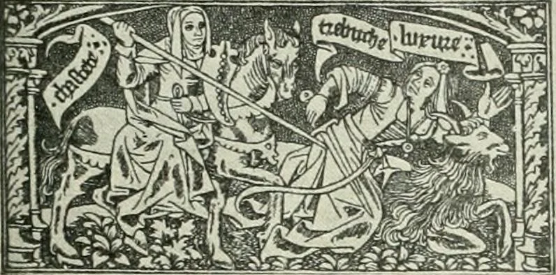 An illustration from L'art religieux de la fin du Moyen Age en France : étude sur l'iconographie du Moyen Age et sur ses sources d'inspiration, 1922, leaf 356
