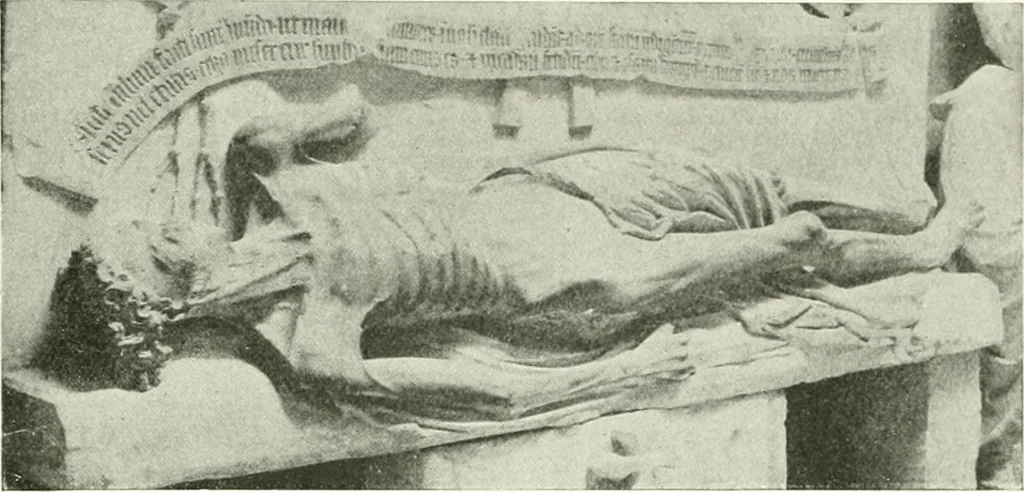 An illustration from L'art religieux de la fin du Moyen Age en France : étude sur l'iconographie du Moyen Age et sur ses sources d'inspiration, 1922, leaf 366