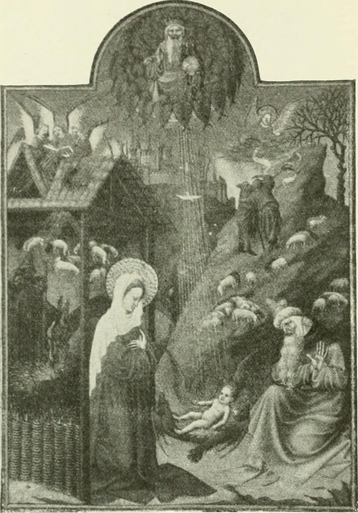 An illustration from L'art religieux de la fin du Moyen Age en France : étude sur l'iconographie du Moyen Age et sur ses sources d'inspiration, 1922, leaf 37