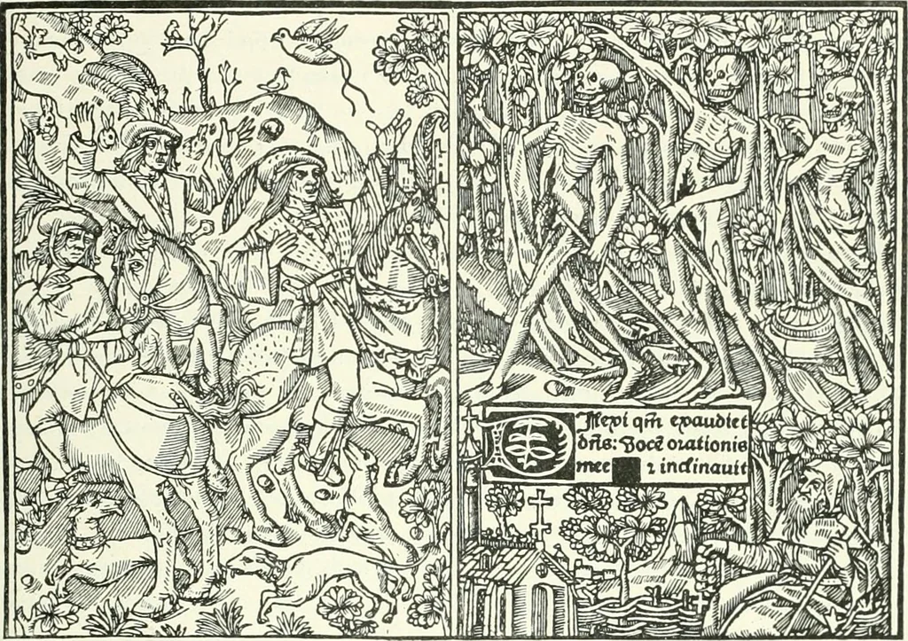 An illustration from L'art religieux de la fin du Moyen Age en France : étude sur l'iconographie du Moyen Age et sur ses sources d'inspiration, 1922, leaf 374