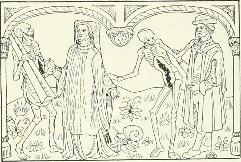 An illustration from L'art religieux de la fin du Moyen Age en France : étude sur l'iconographie du Moyen Age et sur ses sources d'inspiration, 1922, leaf 384