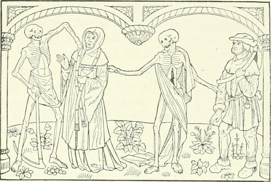An illustration from L'art religieux de la fin du Moyen Age en France : étude sur l'iconographie du Moyen Age et sur ses sources d'inspiration, 1922, leaf 386