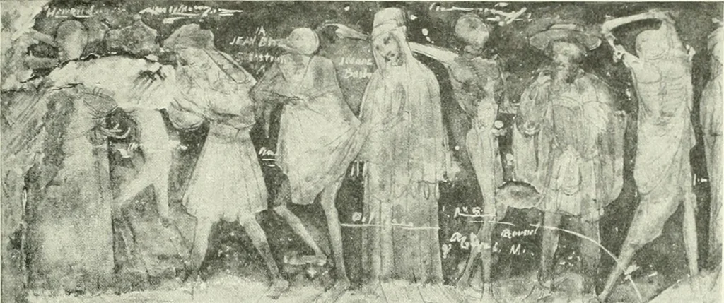 An illustration from L'art religieux de la fin du Moyen Age en France : étude sur l'iconographie du Moyen Age et sur ses sources d'inspiration, 1922, leaf 390