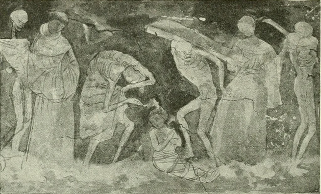 An illustration from L'art religieux de la fin du Moyen Age en France : étude sur l'iconographie du Moyen Age et sur ses sources d'inspiration, 1922, leaf 393