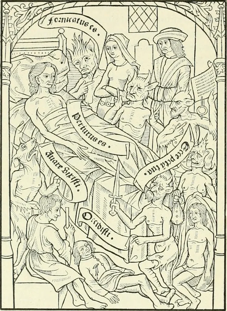 An illustration from L'art religieux de la fin du Moyen Age en France : étude sur l'iconographie du Moyen Age et sur ses sources d'inspiration, 1922, leaf 399