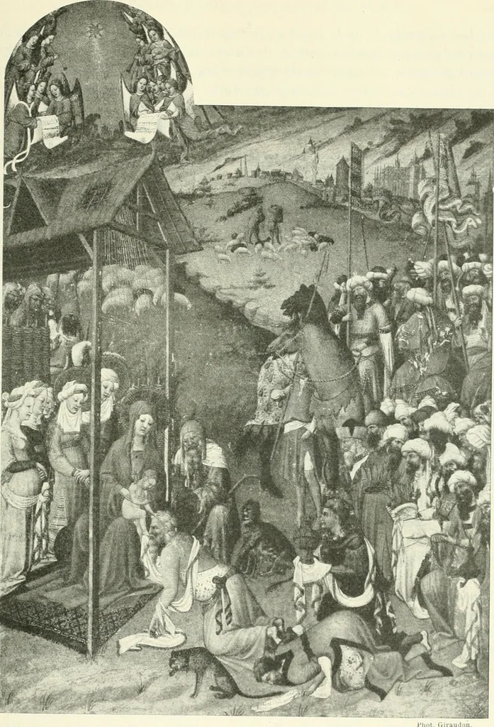 An illustration from L'art religieux de la fin du Moyen Age en France : étude sur l'iconographie du Moyen Age et sur ses sources d'inspiration, 1922, leaf 40