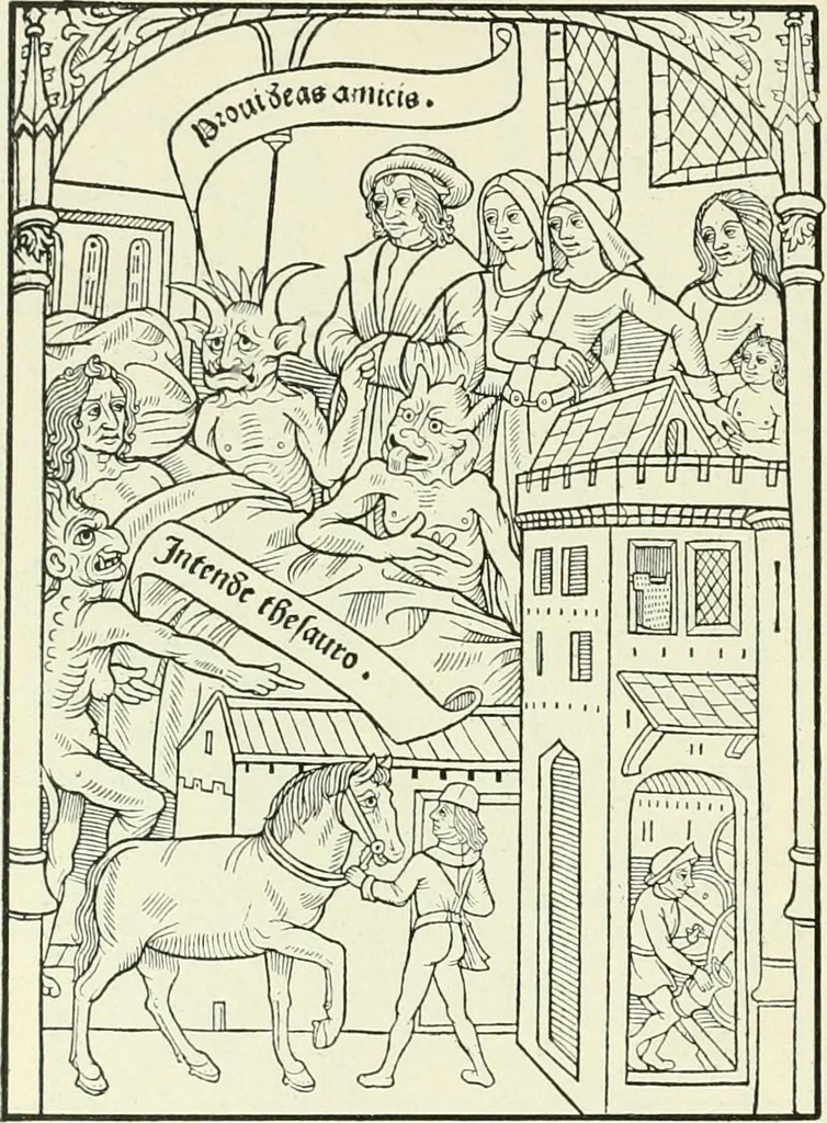 An illustration from L'art religieux de la fin du Moyen Age en France : étude sur l'iconographie du Moyen Age et sur ses sources d'inspiration, 1922, leaf 401