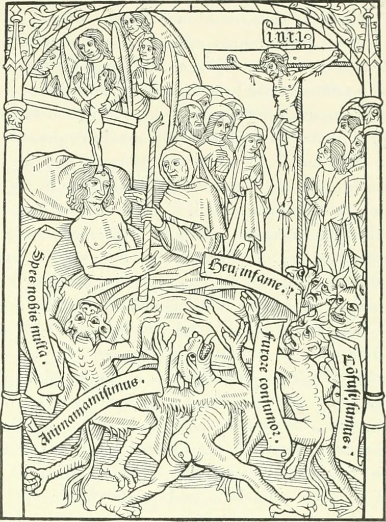 An illustration from L'art religieux de la fin du Moyen Age en France : étude sur l'iconographie du Moyen Age et sur ses sources d'inspiration, 1922, leaf 404
