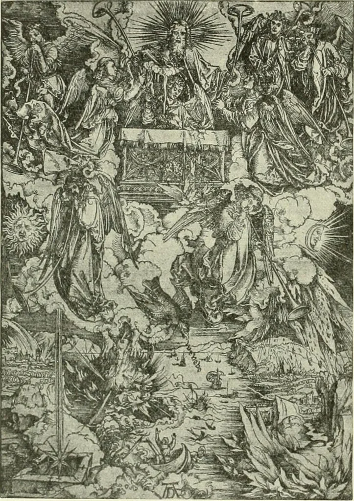An illustration from L'art religieux de la fin du Moyen Age en France : étude sur l'iconographie du Moyen Age et sur ses sources d'inspiration, 1922, leaf 465