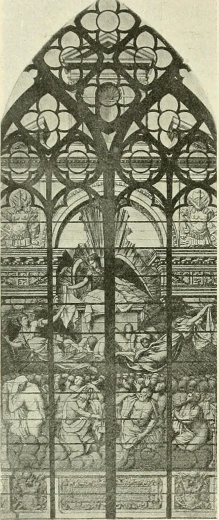 An illustration from L'art religieux de la fin du Moyen Age en France : étude sur l'iconographie du Moyen Age et sur ses sources d'inspiration, 1922, leaf 469
