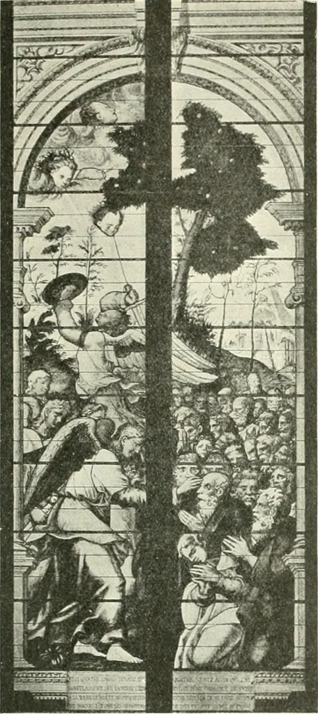 An illustration from L'art religieux de la fin du Moyen Age en France : étude sur l'iconographie du Moyen Age et sur ses sources d'inspiration, 1922, leaf 470