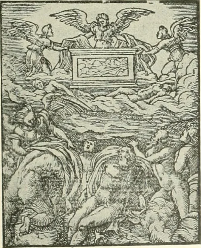 An illustration from L'art religieux de la fin du Moyen Age en France : étude sur l'iconographie du Moyen Age et sur ses sources d'inspiration, 1922, leaf 472