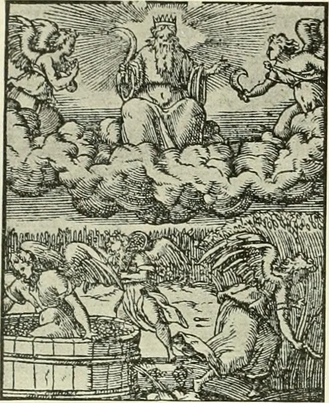 An illustration from L'art religieux de la fin du Moyen Age en France : étude sur l'iconographie du Moyen Age et sur ses sources d'inspiration, 1922, leaf 473