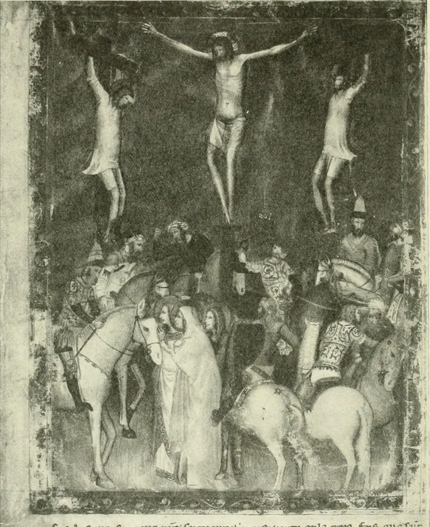 An illustration from L'art religieux de la fin du Moyen Age en France : étude sur l'iconographie du Moyen Age et sur ses sources d'inspiration, 1922, leaf 49