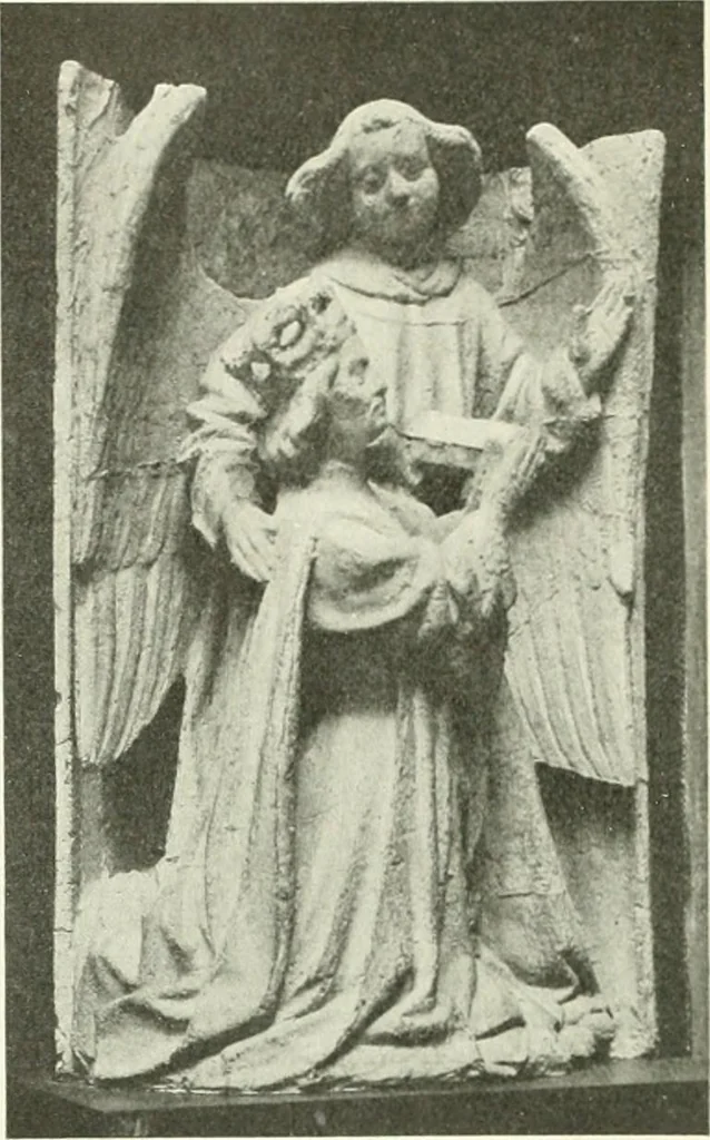 An illustration from L'art religieux de la fin du Moyen Age en France : étude sur l'iconographie du Moyen Age et sur ses sources d'inspiration, 1922, leaf 494