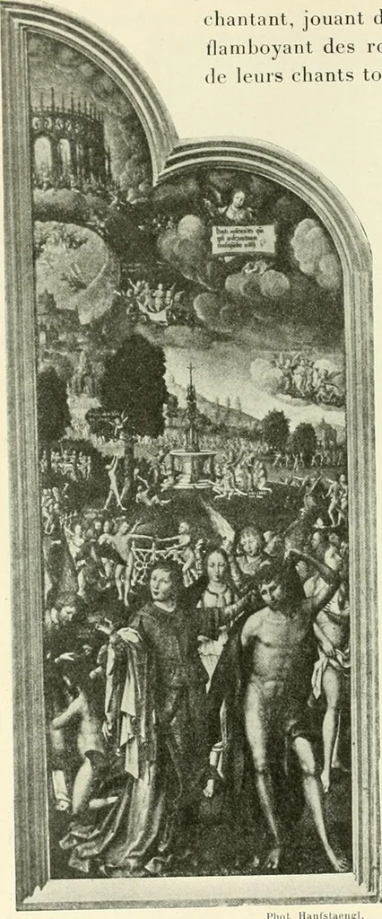 An illustration from L'art religieux de la fin du Moyen Age en France : étude sur l'iconographie du Moyen Age et sur ses sources d'inspiration, 1922, leaf 495