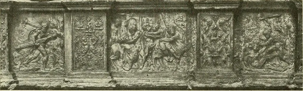 An illustration from L'art religieux de la fin du Moyen Age en France : étude sur l'iconographie du Moyen Age et sur ses sources d'inspiration, 1922, leaf 503