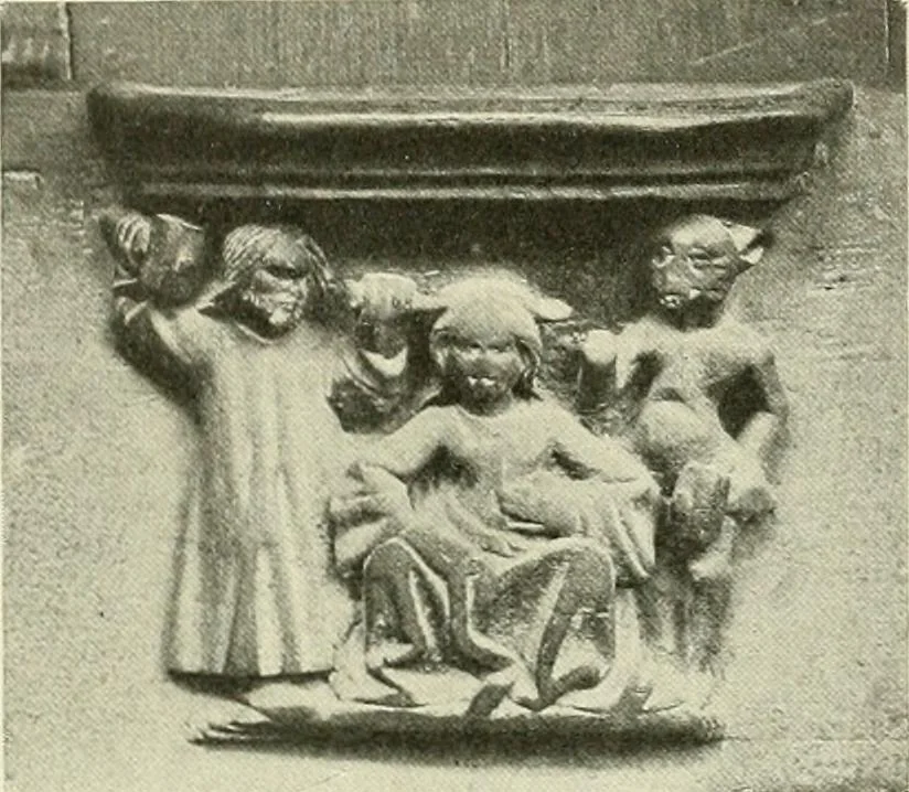 An illustration from L'art religieux de la fin du Moyen Age en France : étude sur l'iconographie du Moyen Age et sur ses sources d'inspiration, 1922, leaf 505