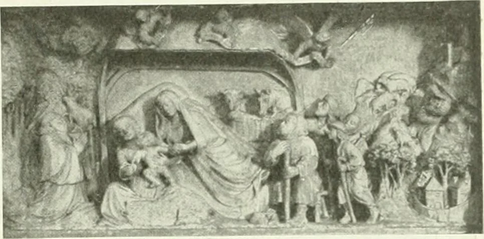 An illustration from L'art religieux de la fin du Moyen Age en France : étude sur l'iconographie du Moyen Age et sur ses sources d'inspiration, 1922, leaf 70