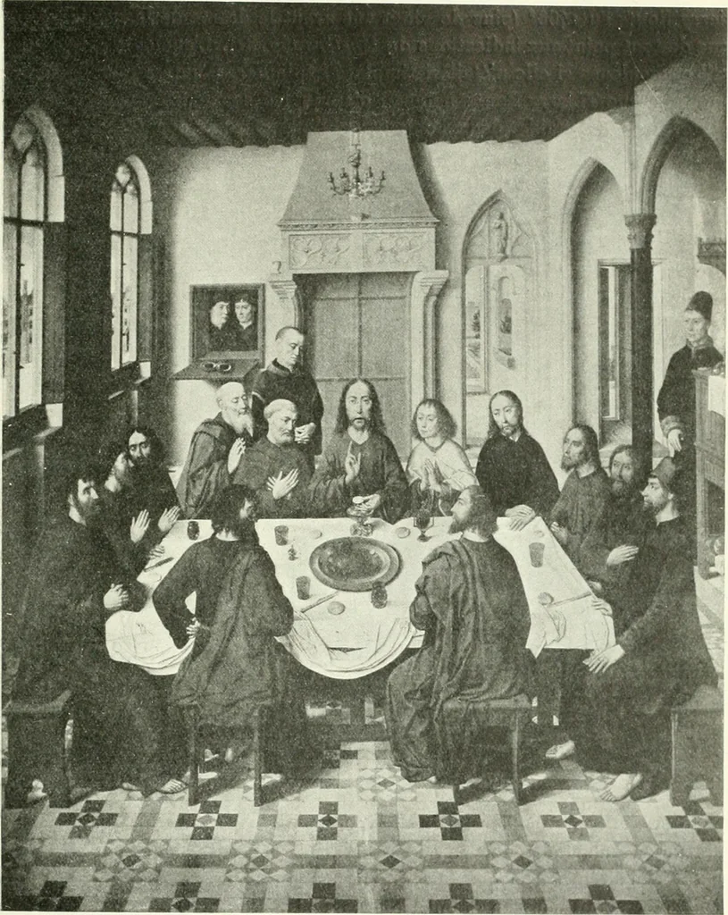 An illustration from L'art religieux de la fin du Moyen Age en France : étude sur l'iconographie du Moyen Age et sur ses sources d'inspiration, 1922, leaf 76