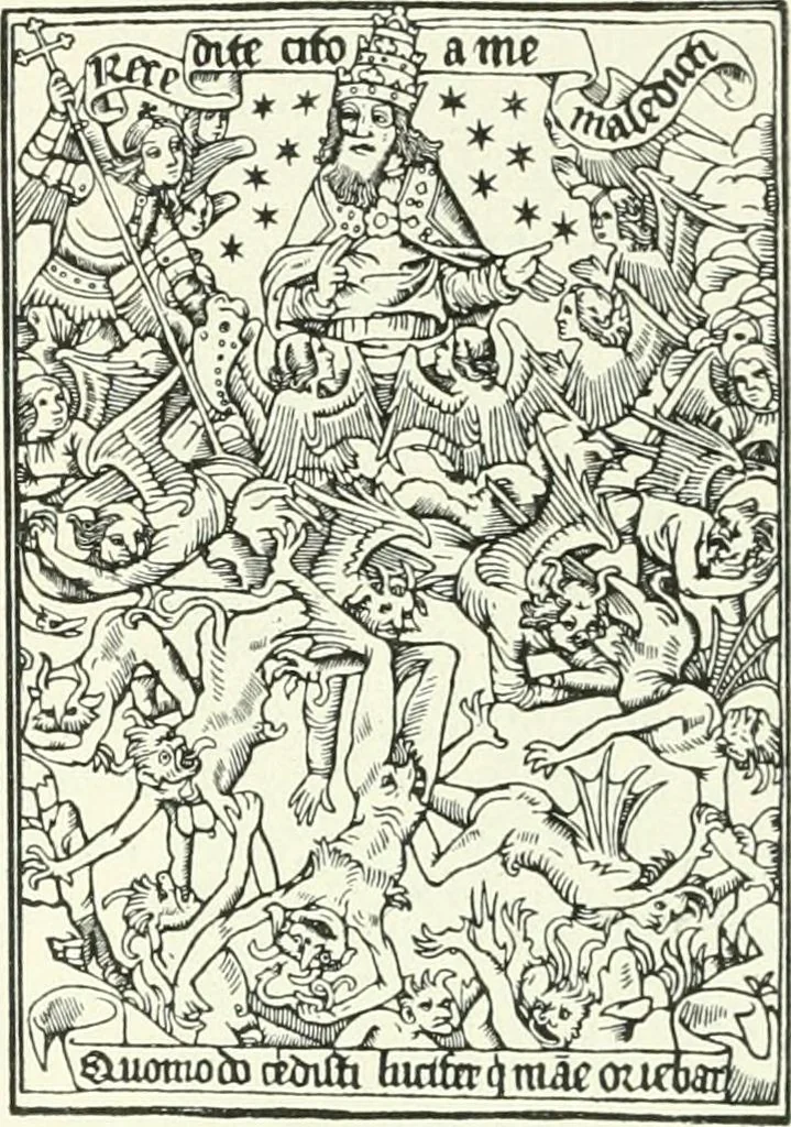 An illustration from L'art religieux de la fin du Moyen Age en France : étude sur l'iconographie du Moyen Age et sur ses sources d'inspiration, 1922, leaf 88