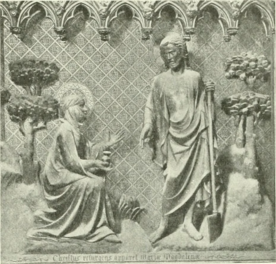 An illustration from L'art religieux de la fin du Moyen Age en France : étude sur l'iconographie du Moyen Age et sur ses sources d'inspiration, 1922, leaf 94