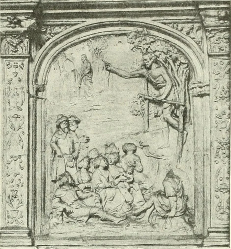 An illustration from L'art religieux de la fin du Moyen Age en France : étude sur l'iconographie du Moyen Age et sur ses sources d'inspiration, 1922, leaf 96