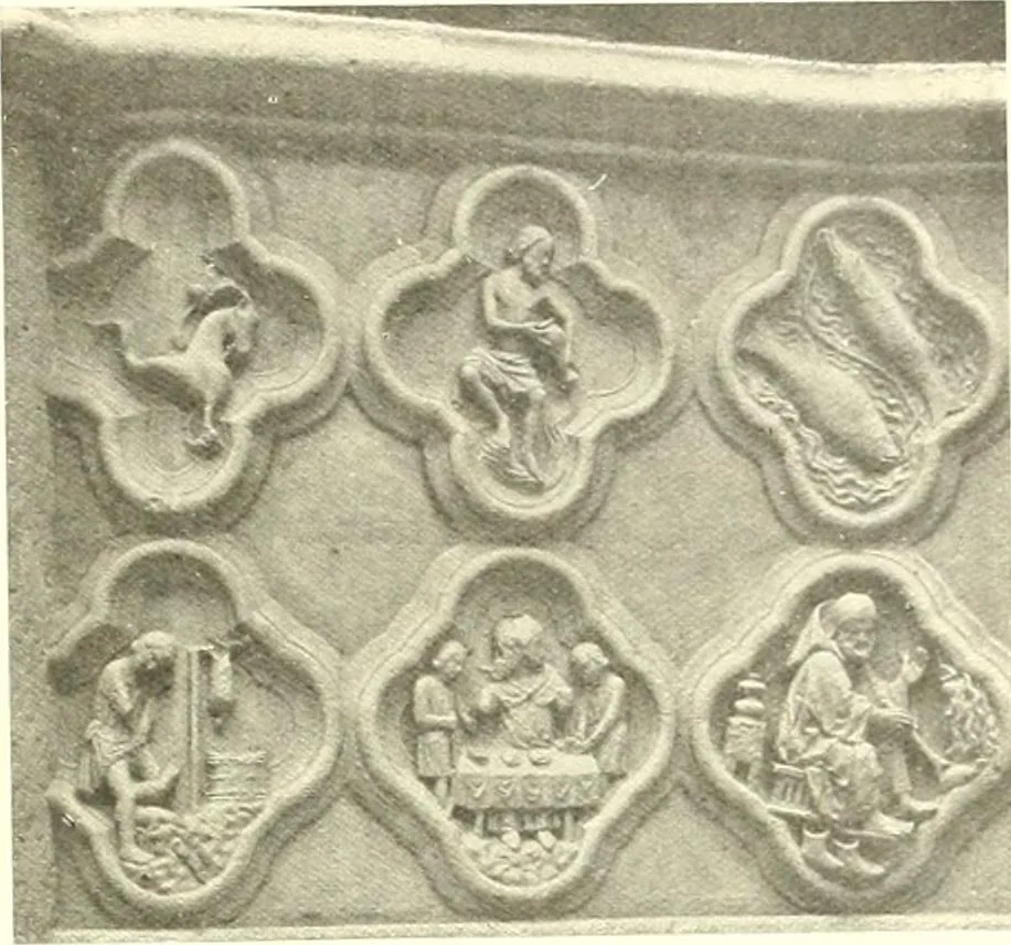 An illustration from L'art religieux du XIIIe siècle en France : étude sur l'iconographie du moyen age et sur ses sources d'inspiration, 1910, leaf 102