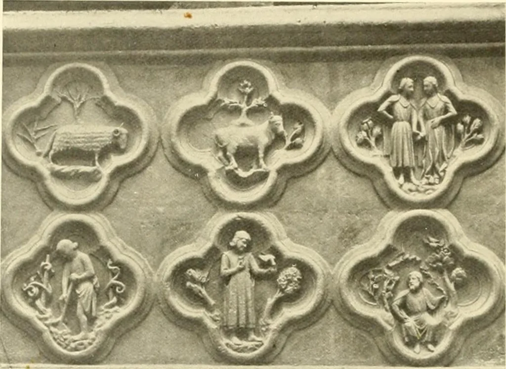 An illustration from L'art religieux du XIIIe siècle en France : étude sur l'iconographie du moyen age et sur ses sources d'inspiration, 1910, leaf 103