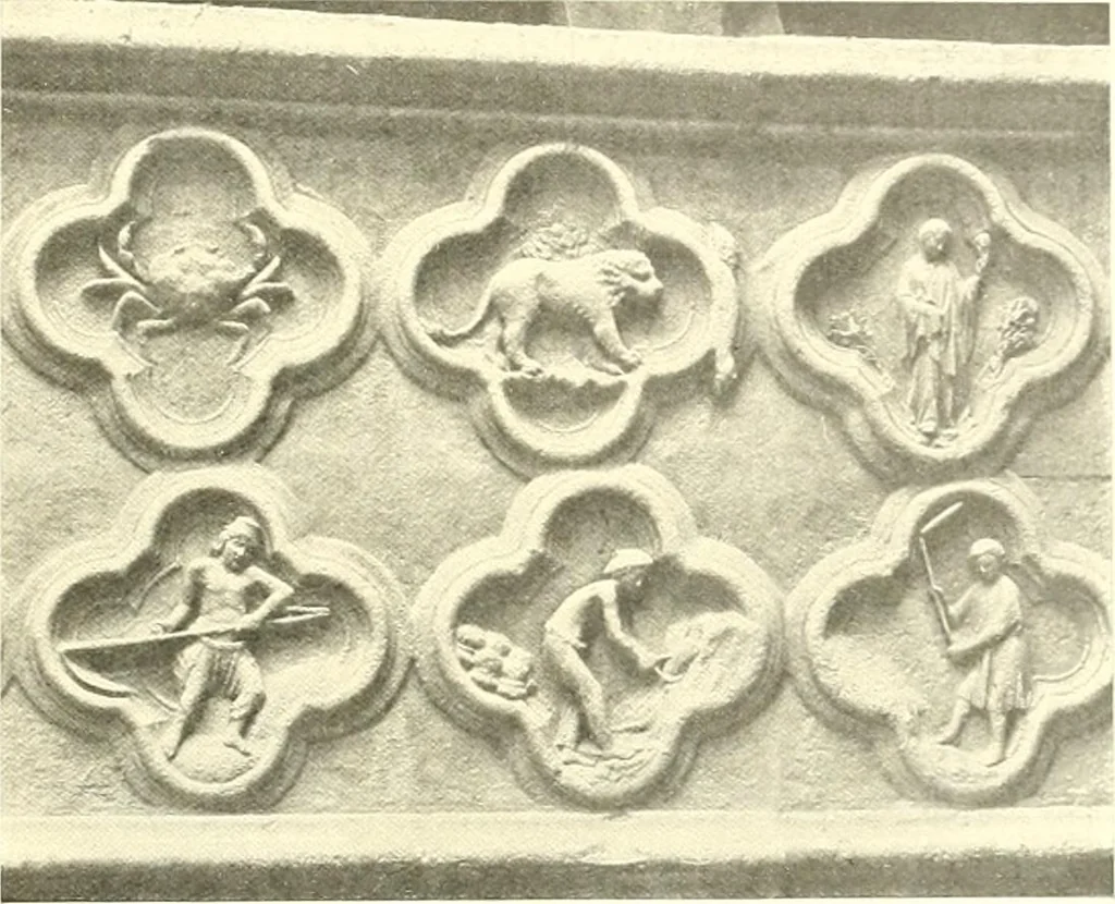 An illustration from L'art religieux du XIIIe siècle en France : étude sur l'iconographie du moyen age et sur ses sources d'inspiration, 1910, leaf 106